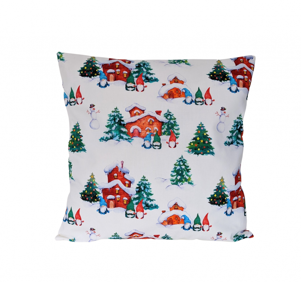 Red Green Blue Gonk Elf Christmas Village Cushion Cover 14'' 16'' 18'' 20'' 22'' 24'' 26''